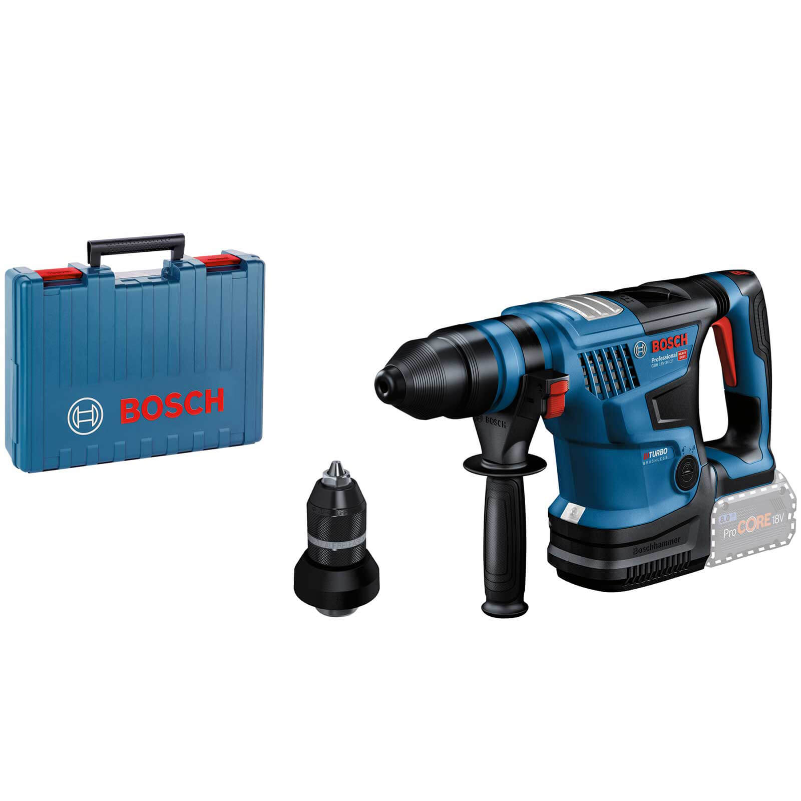 Bosch GBH 18V-34 CF BITURBO 18v Brushless SDS Plus Rotary Hammer Drill No Batteries No Charger Case Price Comparisons | Compare The Build