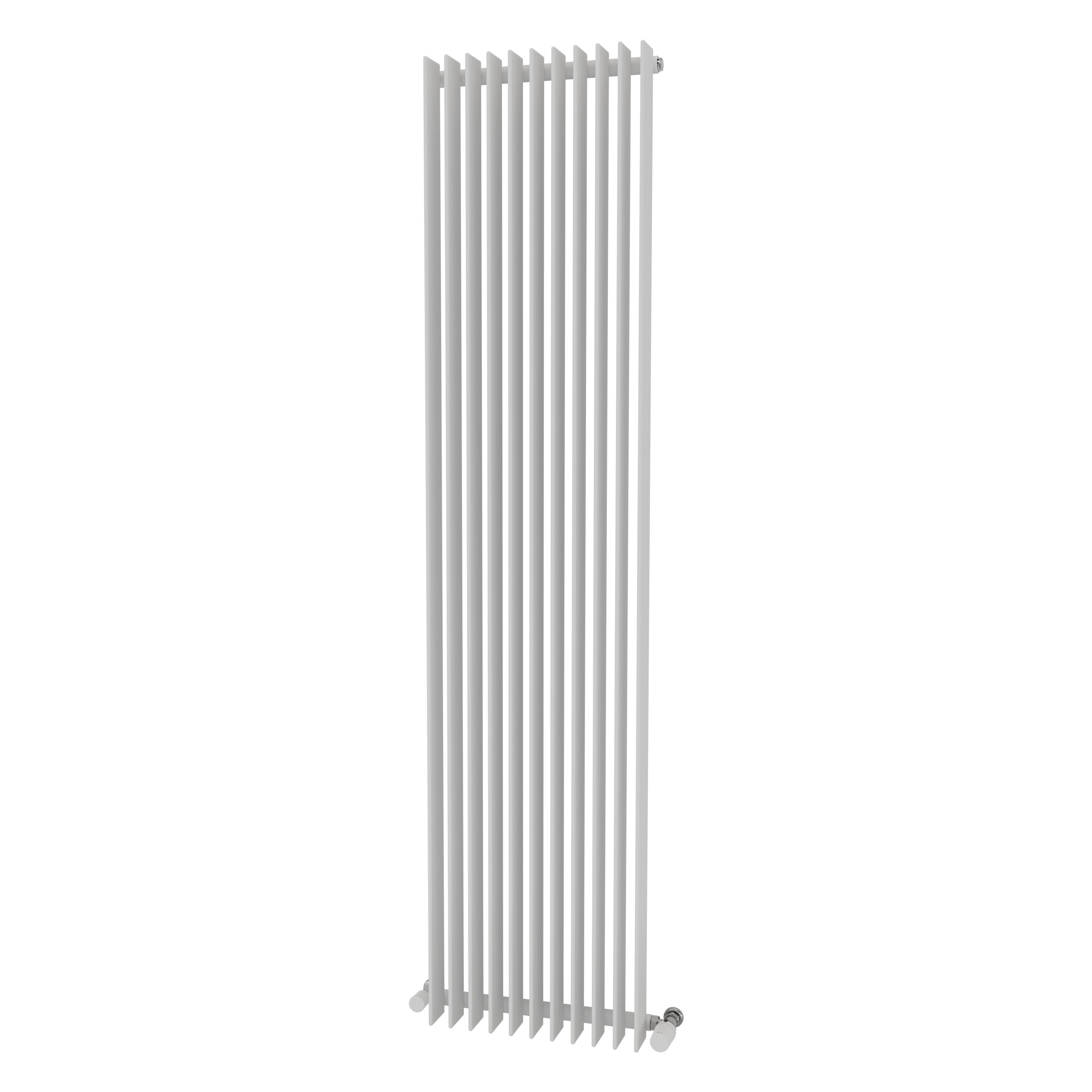 Ximax Atlantic Satin White Vertical Designer Radiator, (W)420mm X (H)1800mm | Compare The Build