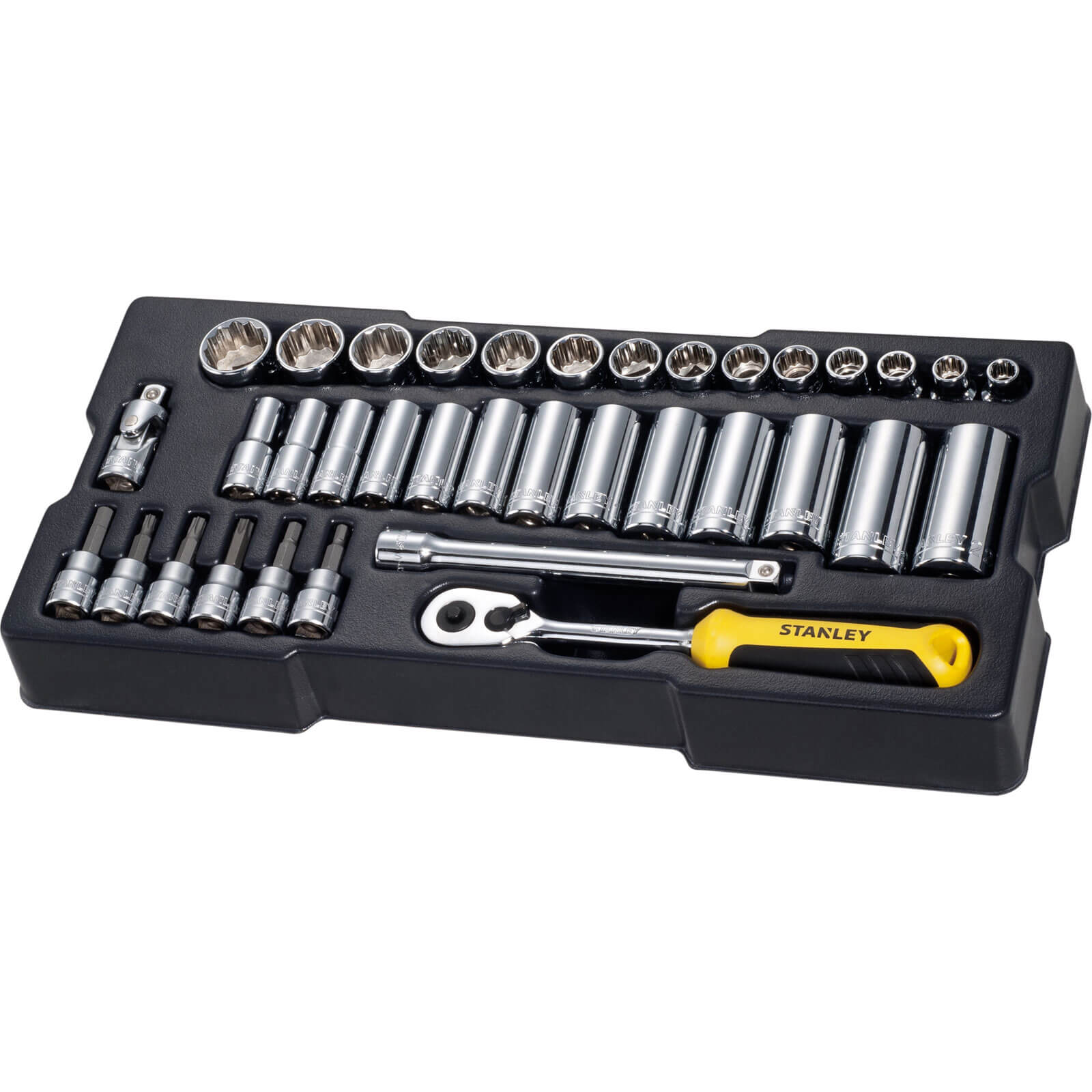 Stanley 36 Piece 3/8" Drive Socket Set Module 3/8" Price Comparisons | Compare The Build