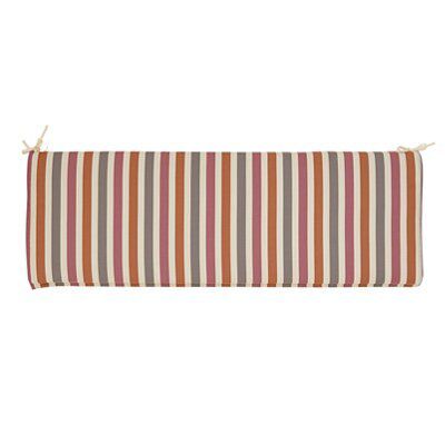 Blooma Isla Cream, Pink, Grey & Orange Striped Bench Cushion | Compare The Build