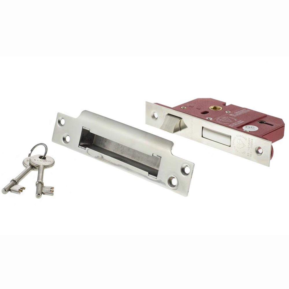 Atlantic 2.5 Inch 5 Lever Key Sashlock(BS) - Polished Chrome Atlantic UK ALKSASH5LK25PC | Compare The Build