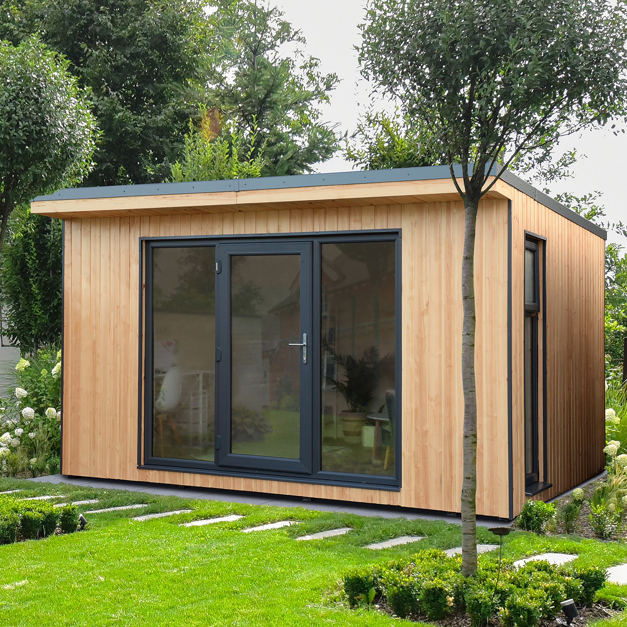 Forest Garden Xtend 13X11 Pent Tongue & Groove Garden Office - Assembly Service Included Price Comparisons | Compare The Build