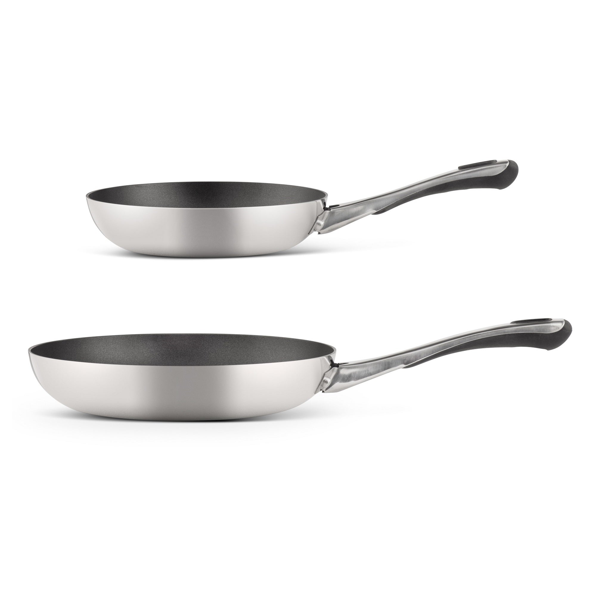 Tri Ply 2 Piece Frying Pan Set Silver Price Comparisons | Compare The Build
