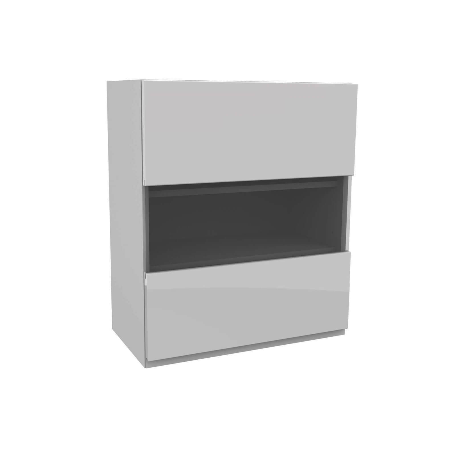 Handleless Grey Gloss 500mm Glass Wall Unit Price Comparisons | Compare The Build
