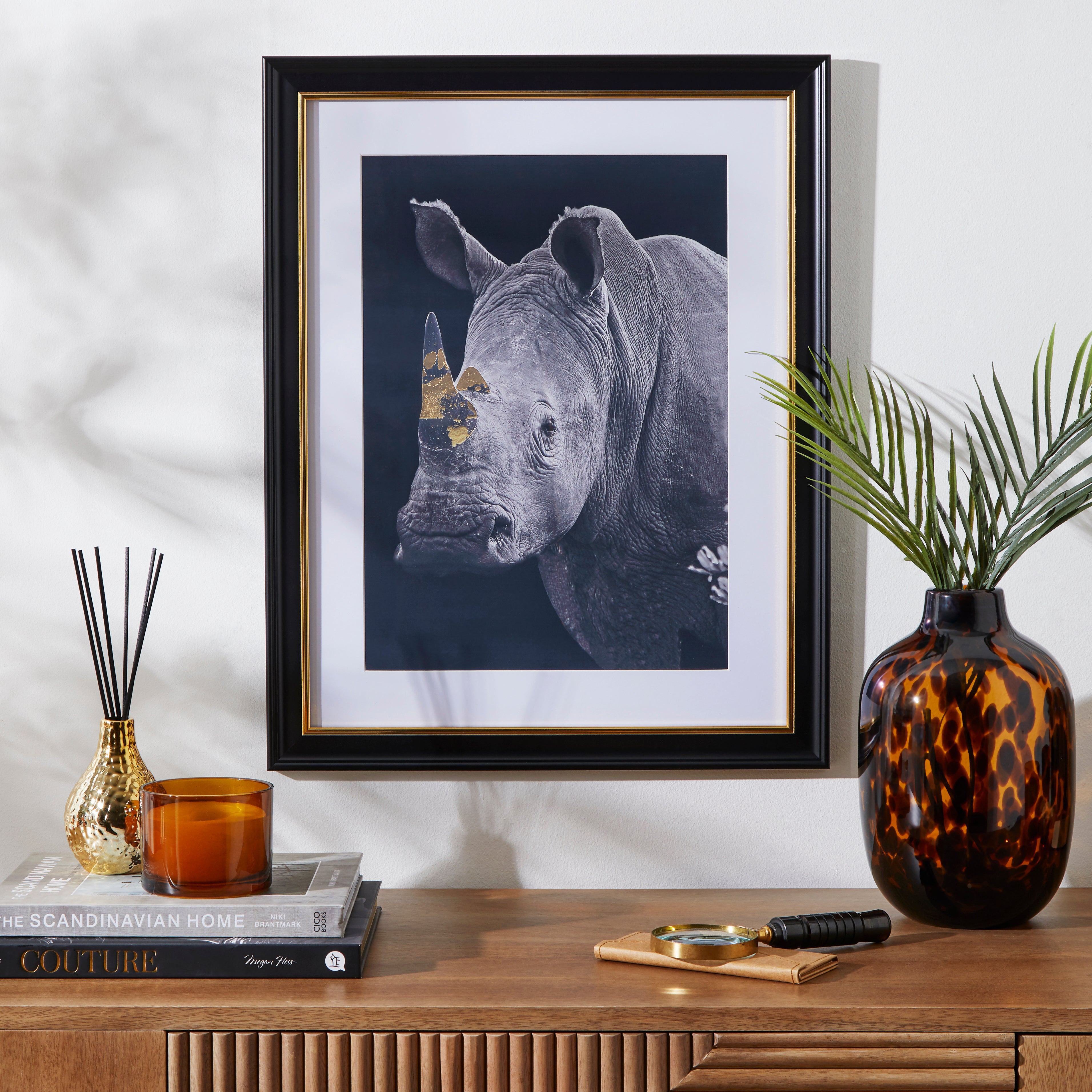 Rhino Framed Print Black Price Comparisons | Compare The Build