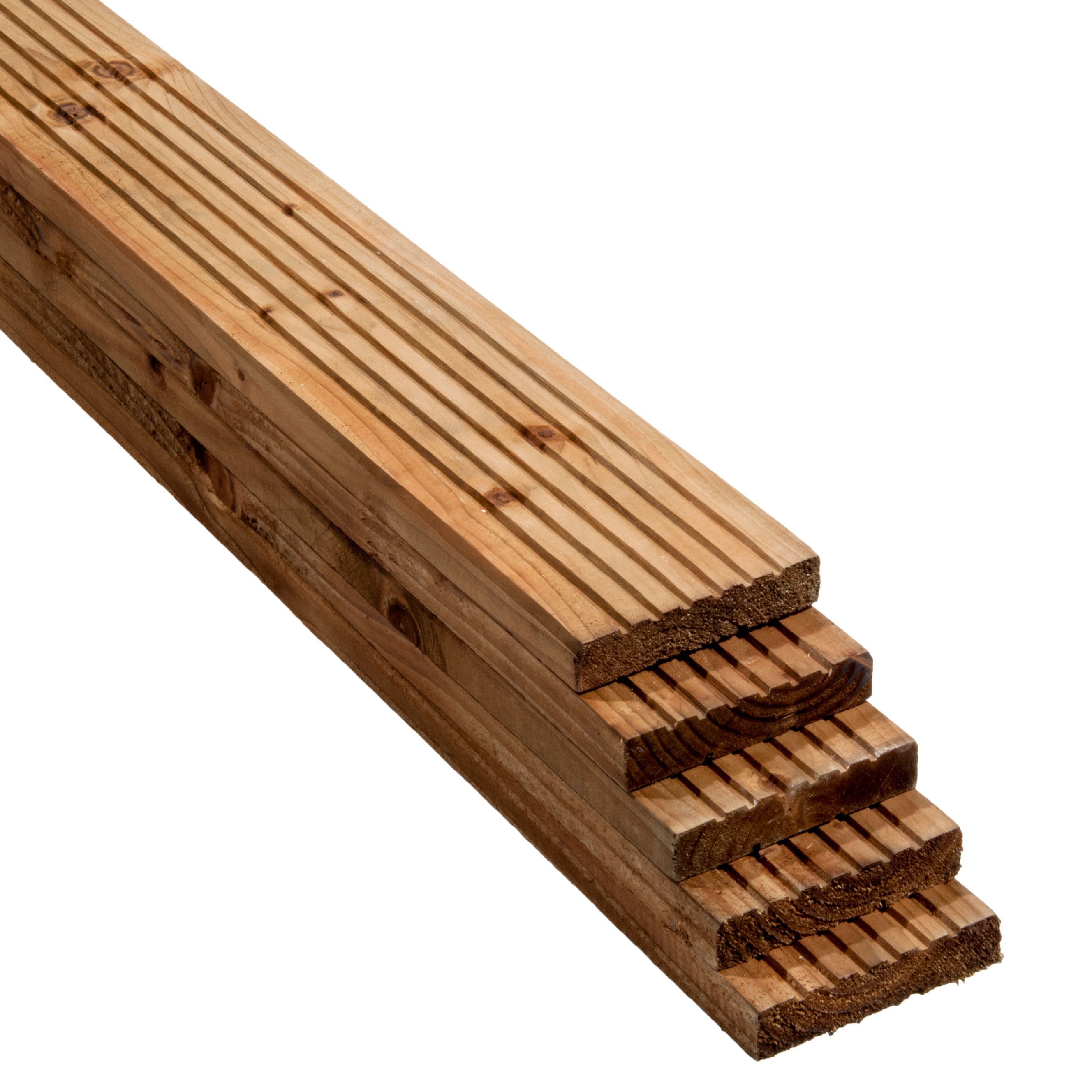 Value Brown Softwood Deck Board (T)25mm (W)120mm (L)2400mm, Pack Of 5 | Compare The Build