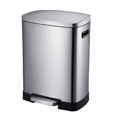 Cooke & Lewis Pedal Stainless Steel Rectangular Freestanding Kitchen Bin Price Comparisons | Compare The Build