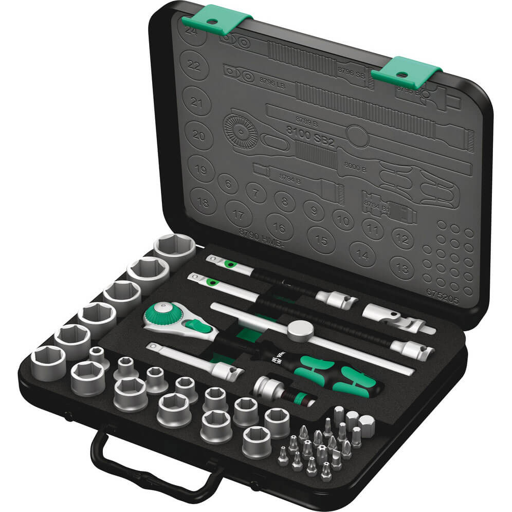 Wera 8100 SB2 Zyklop 43 Piece 3/8" Drive Socket Set 3/8" Price Comparisons | Compare The Build