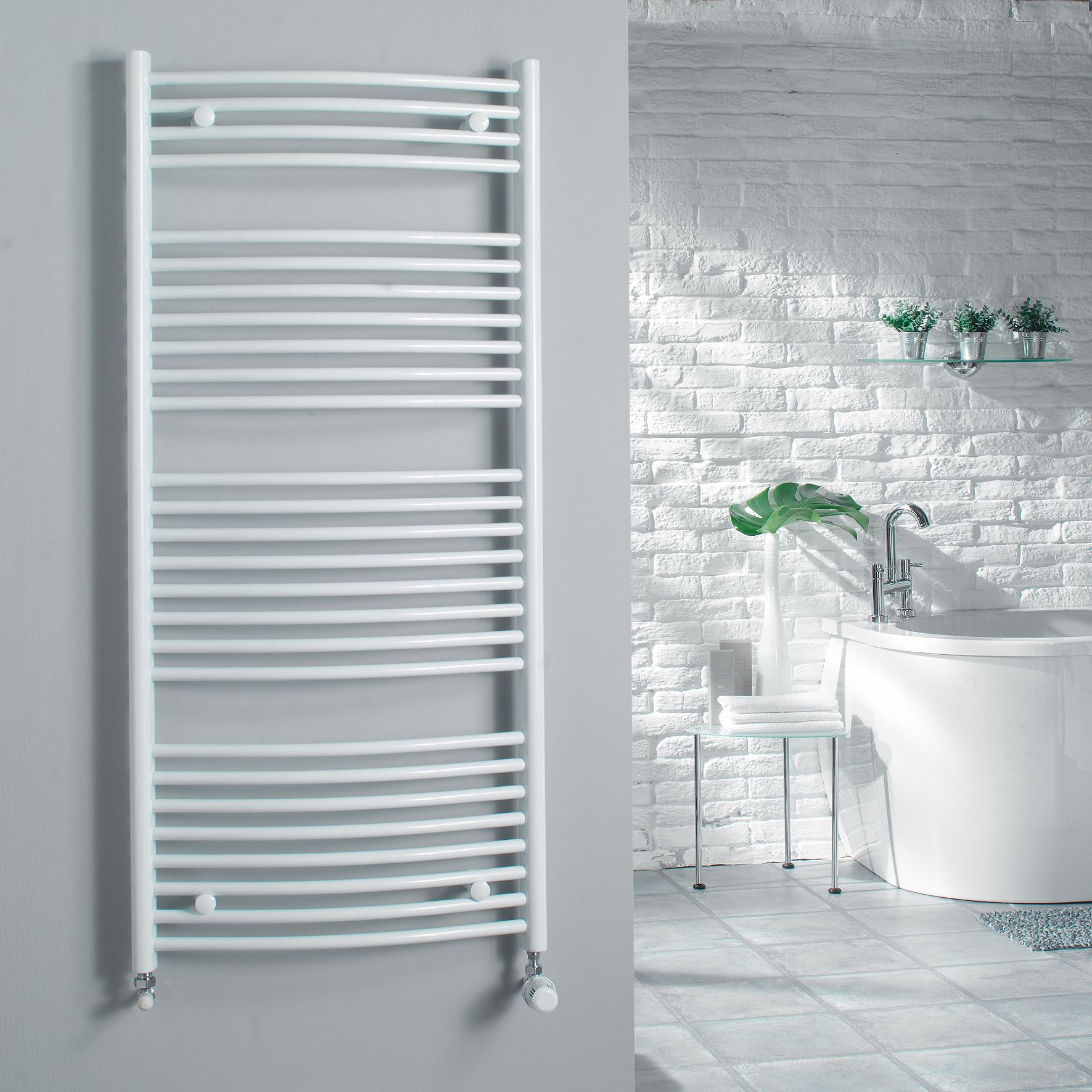 Kudox 556W Electric White Towel Warmer (H)1324mm (W)600mm Price Comparisons | Compare The Build