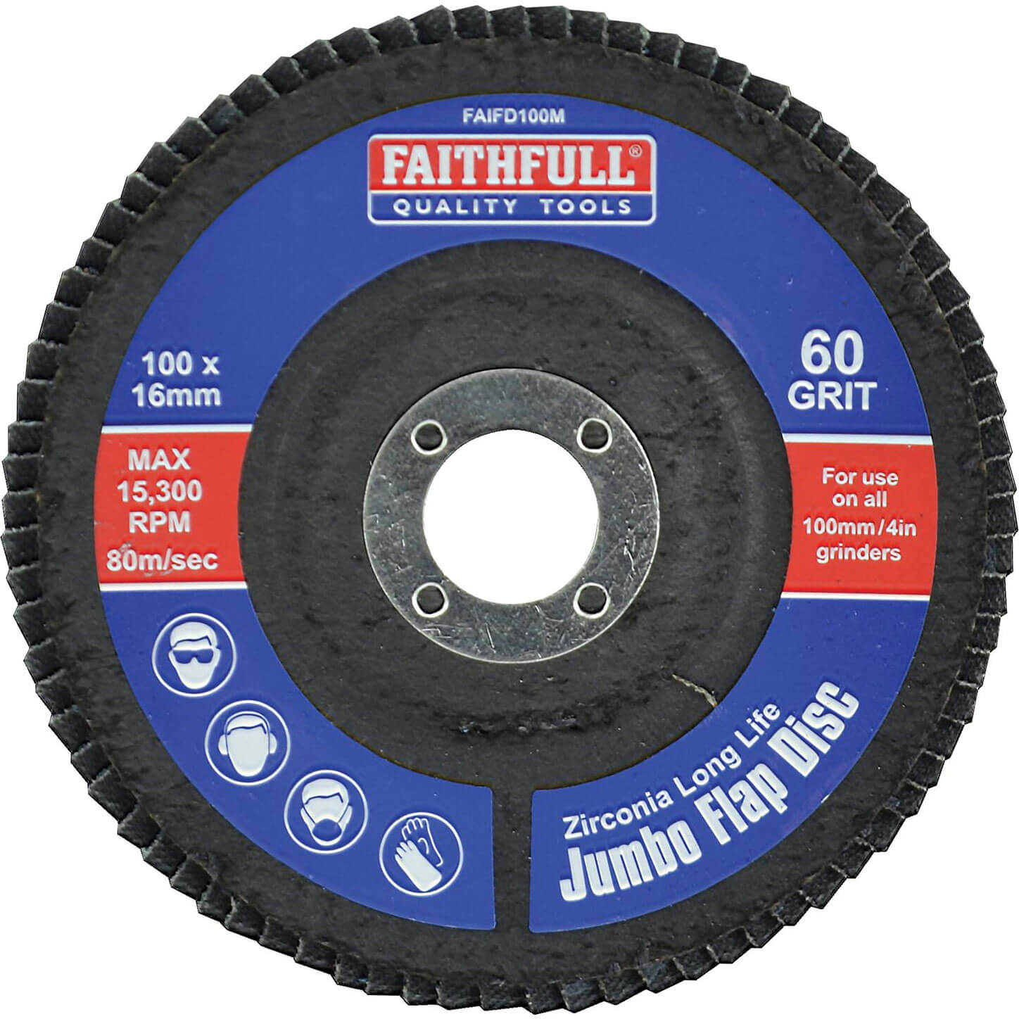 Faithfull Zirconium Abrasive Flap Disc 100mm Medium Price Comparisons | Compare The Build