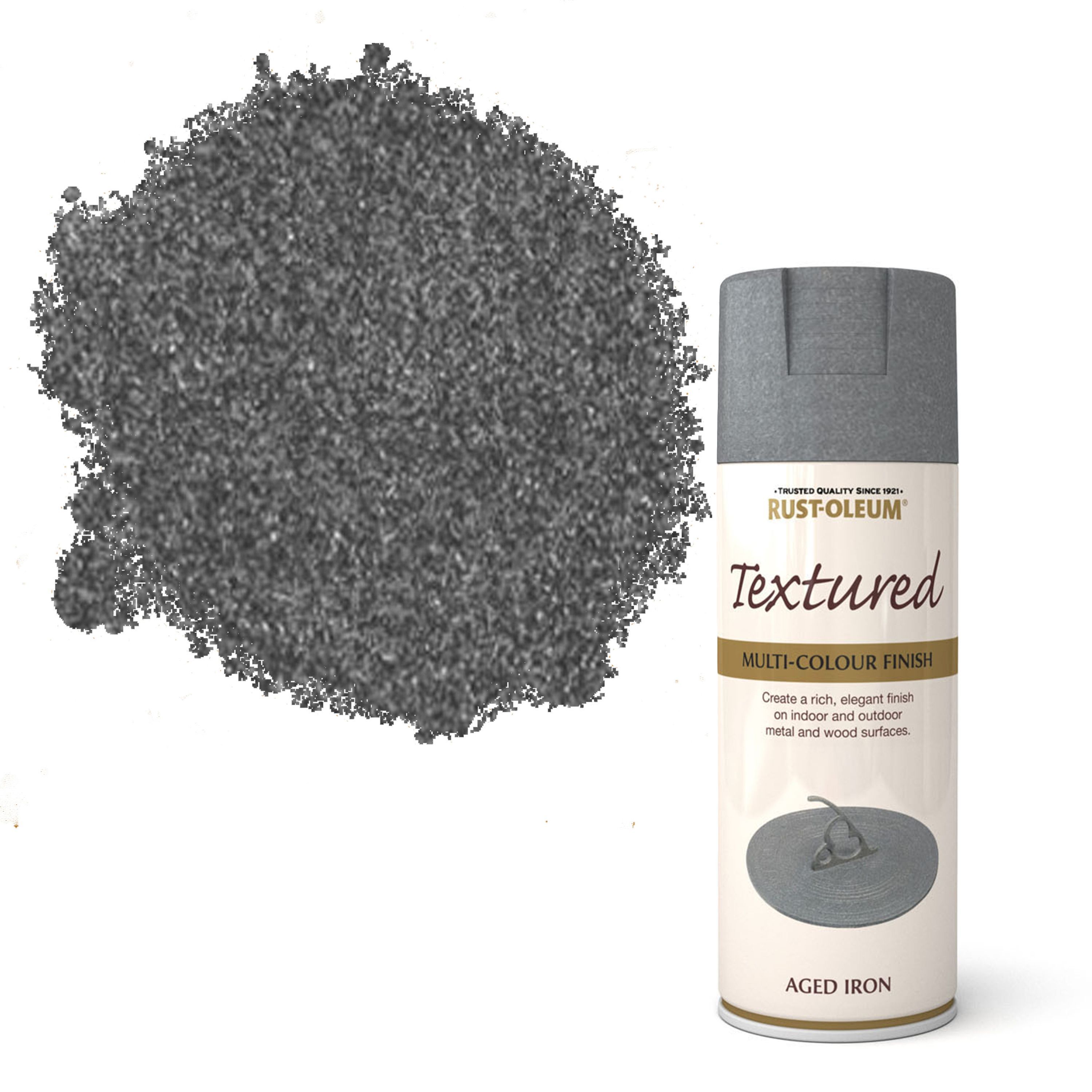 Rust-Oleum Stone Aged iron Textured effect Multi-surface Spray paint, 400ml Price Comparisons | Compare The Build