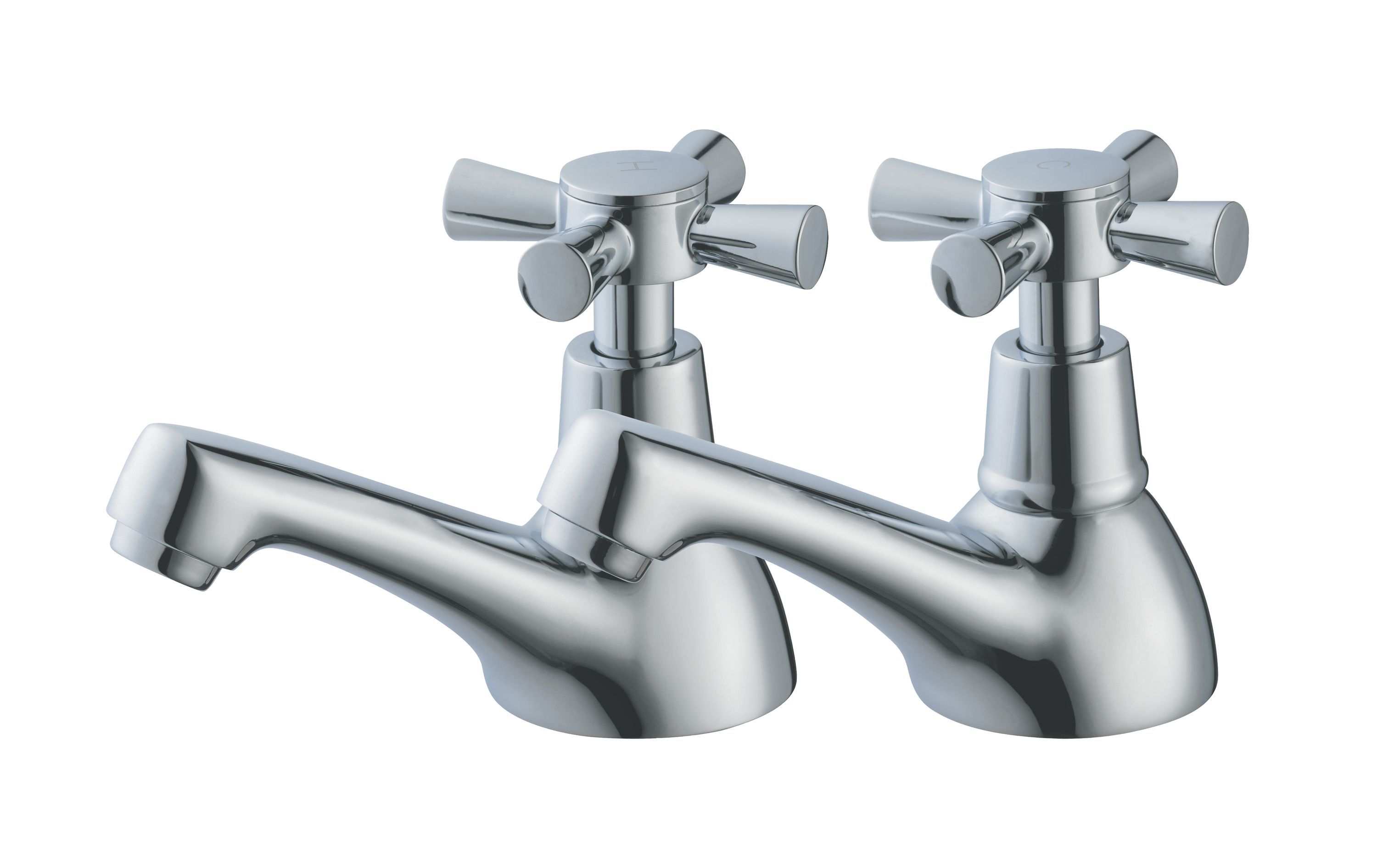 Crystal Chrome Finish Hot & Cold Bath Pillar Tap Price Comparisons | Compare The Build