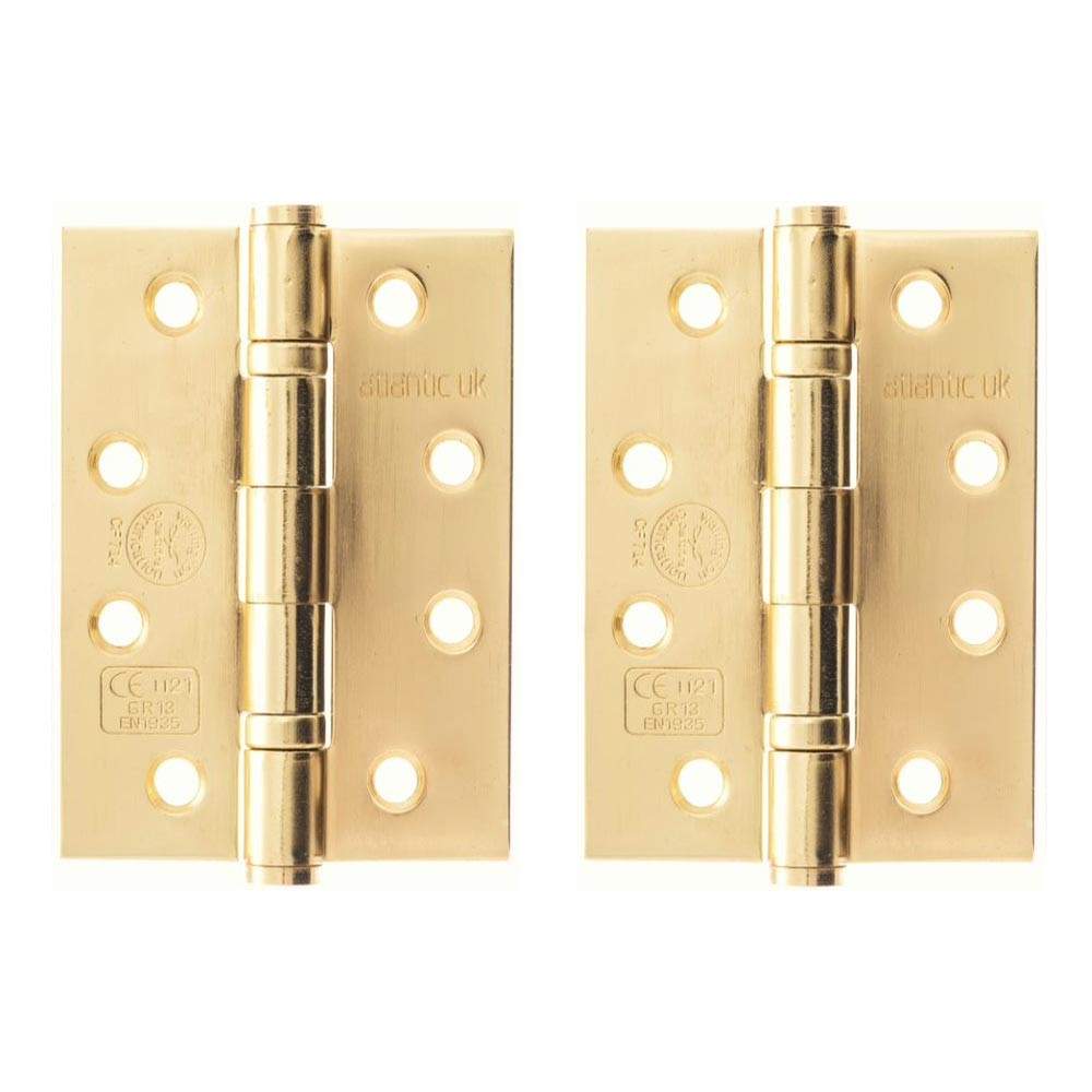 Atlantic Ball Bearing Hinges Grade 13 Fire Rated 4&#34; x 3&#34; x 3mm - Polished Brass Atlantic UK AH1433EB Price Comparisons | Compare The Build