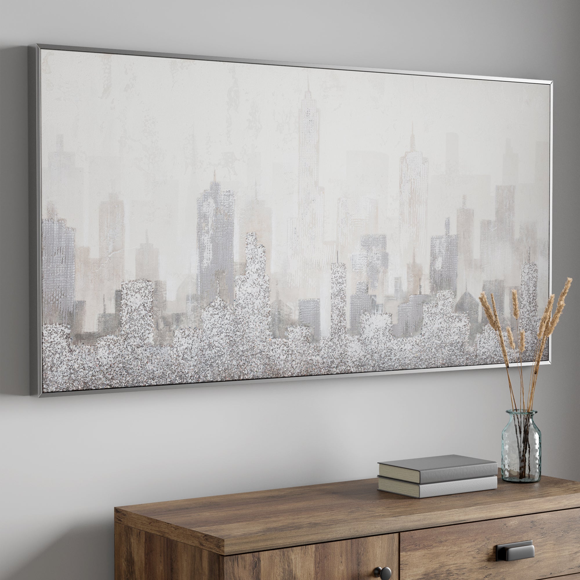 Grey Cityscape Canvas Grey/Brown Price Comparisons | Compare The Build