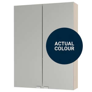 Duarti By Calypso Cascade 500mm Slimline Mirrored 2 Door Wall Hung Unit - Midnight Blue Price Comparisons | Compare The Build