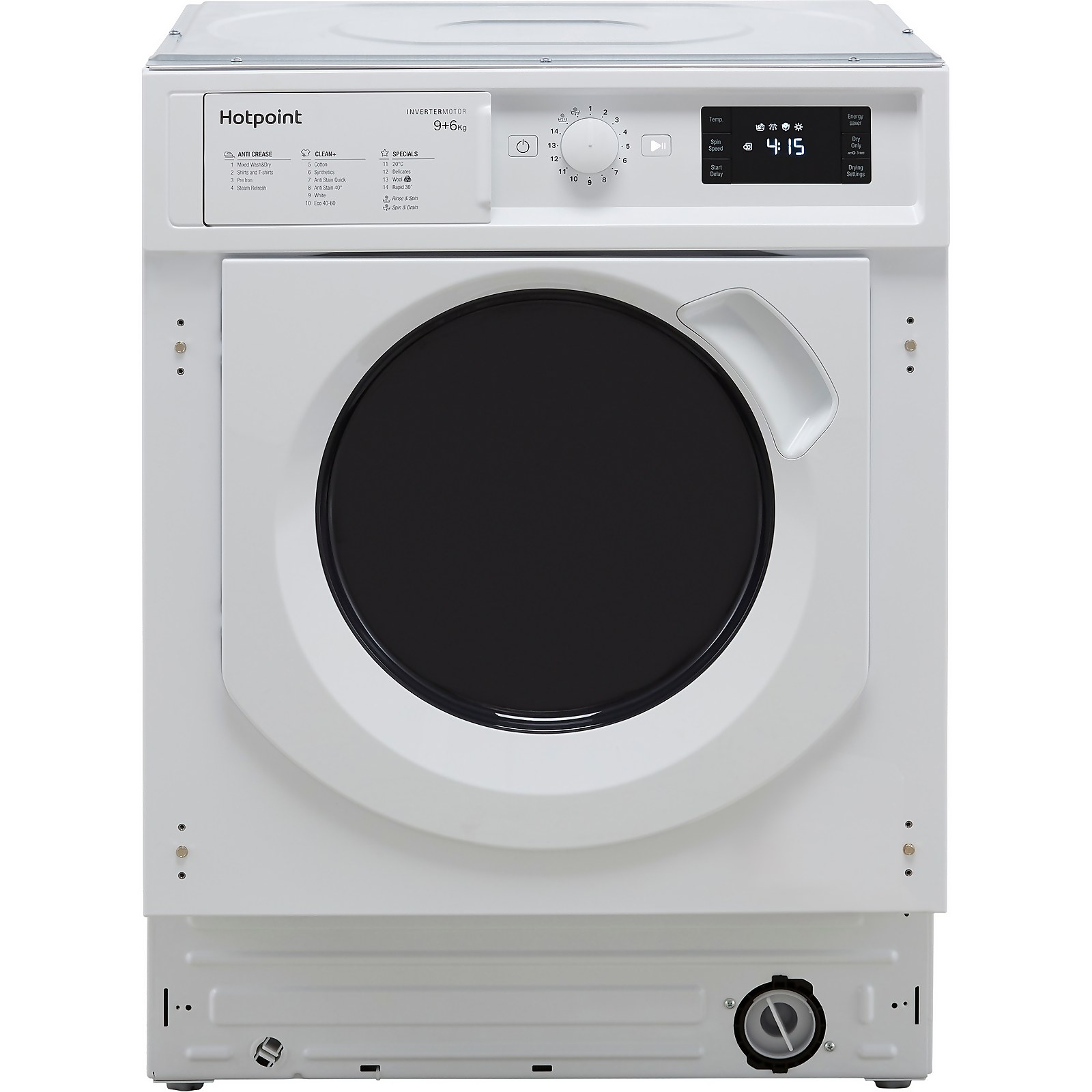 Hotpoint BIWDHG961484UK Integrated 9Kg / 6Kg Washer Dryer with 1400 rpm - White Price Comparisons | Compare The Build