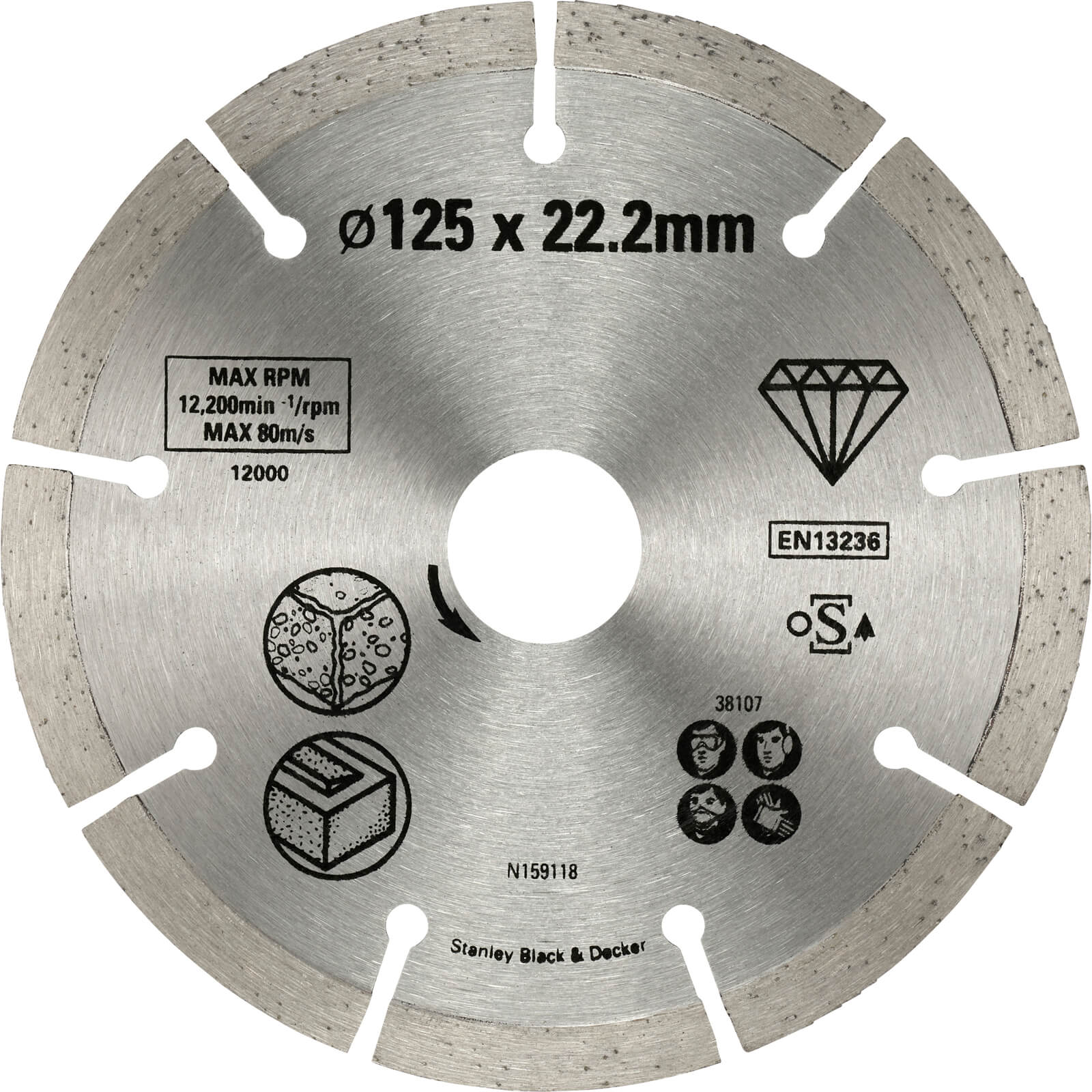 Stanley FatMax Diamond Cutting Disc for Concrete and Brick 125mm | Compare The Build