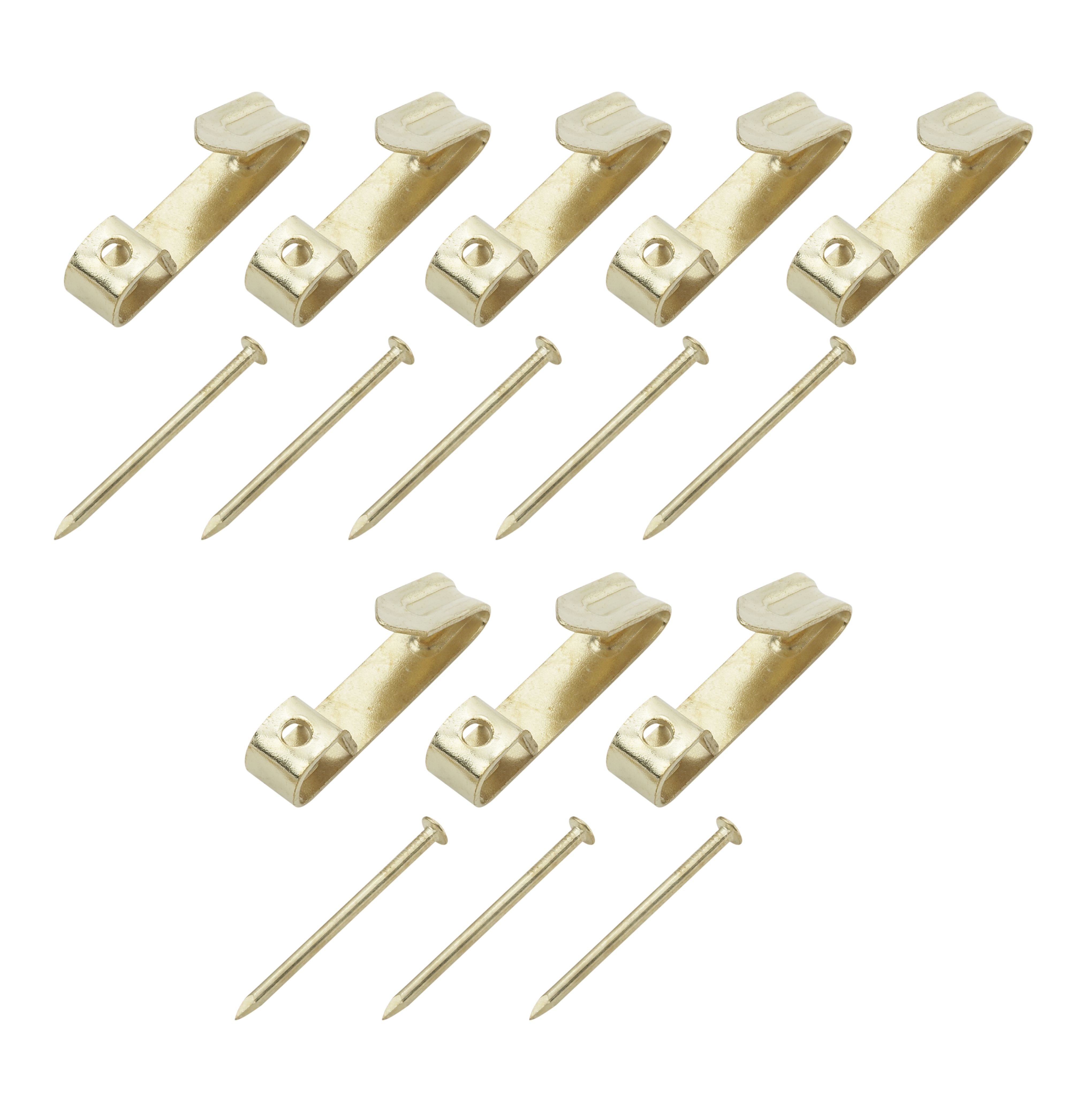 Brass-Plated No. 2 Picture Hook (W)6mm, Pack Of 8 Price Comparisons | Compare The Build