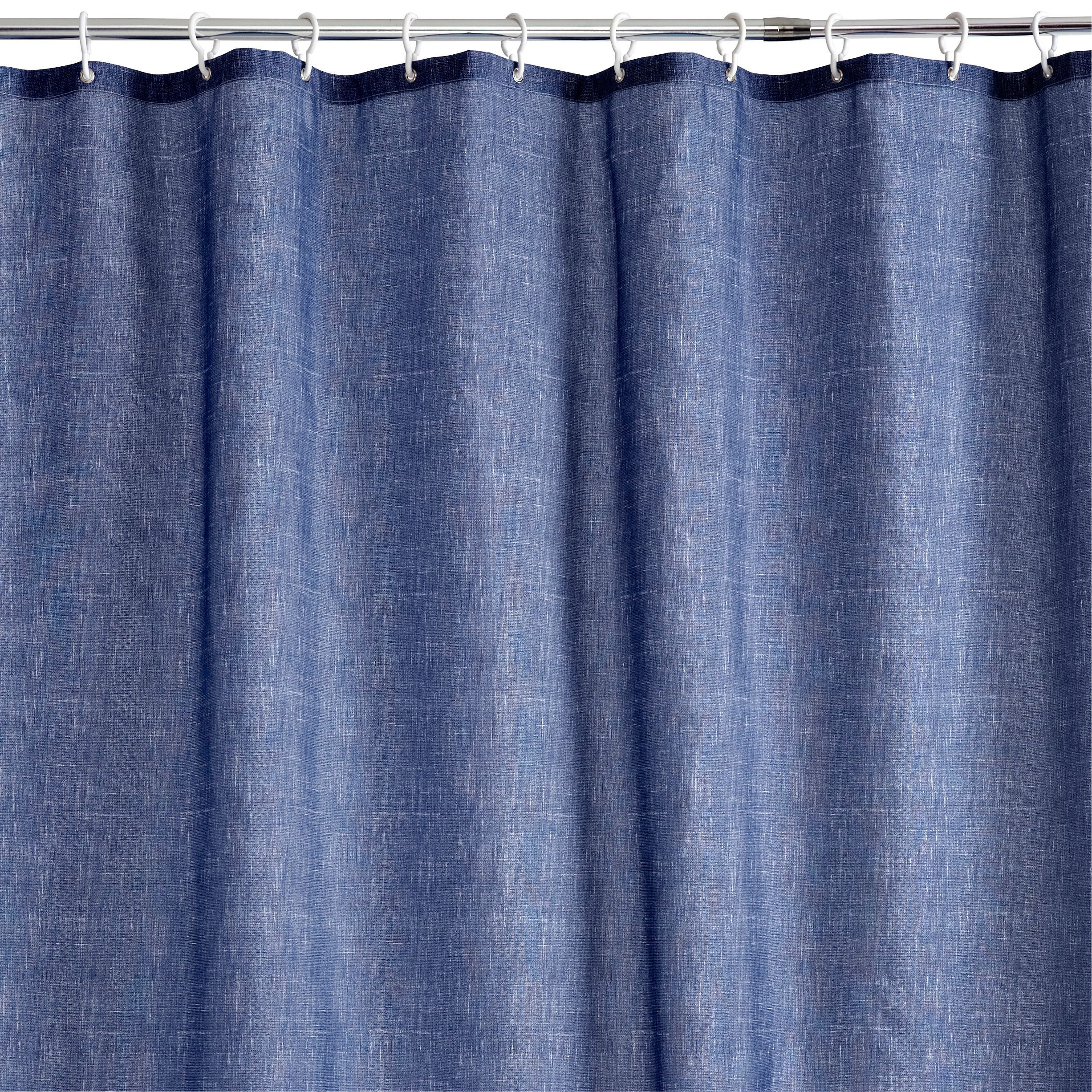 Cooke & Lewis Blue Boeticus Jean Shower Curtain (L)1800 mm Price Comparisons | Compare The Build