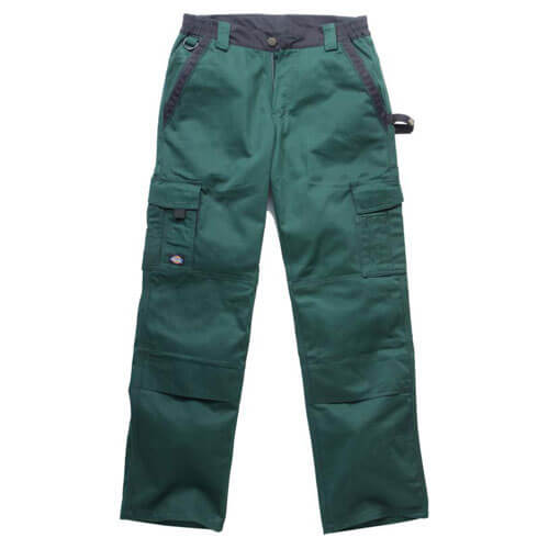 Dickies Mens Industry 300 Two Tone Work Trousers Green / Black 42" 33" | Compare The Build