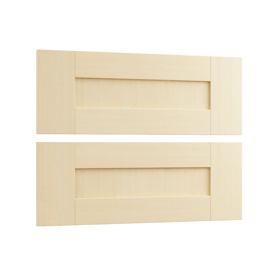 Cooke & Lewis Maple Style Shaker Authentic Maple Effect 2 Drawer Mid Bedside Front Pack (W)596mm Price Comparisons | Compare The Build