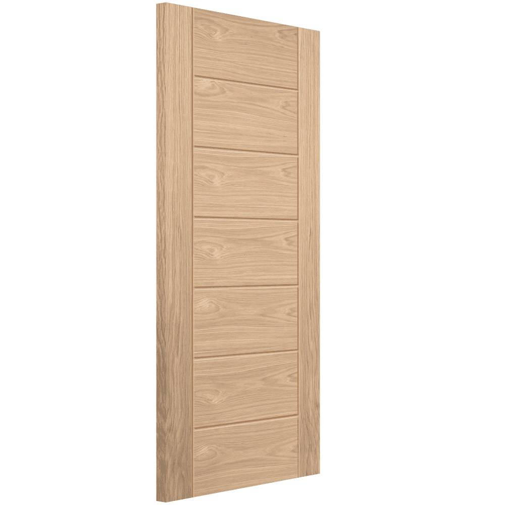 JB Kind Internal Oak Veneer Palomino Unfinished 7P Door 1981mm x 838mm x 35mm (78" x 33") Price Comparisons | Compare The Build