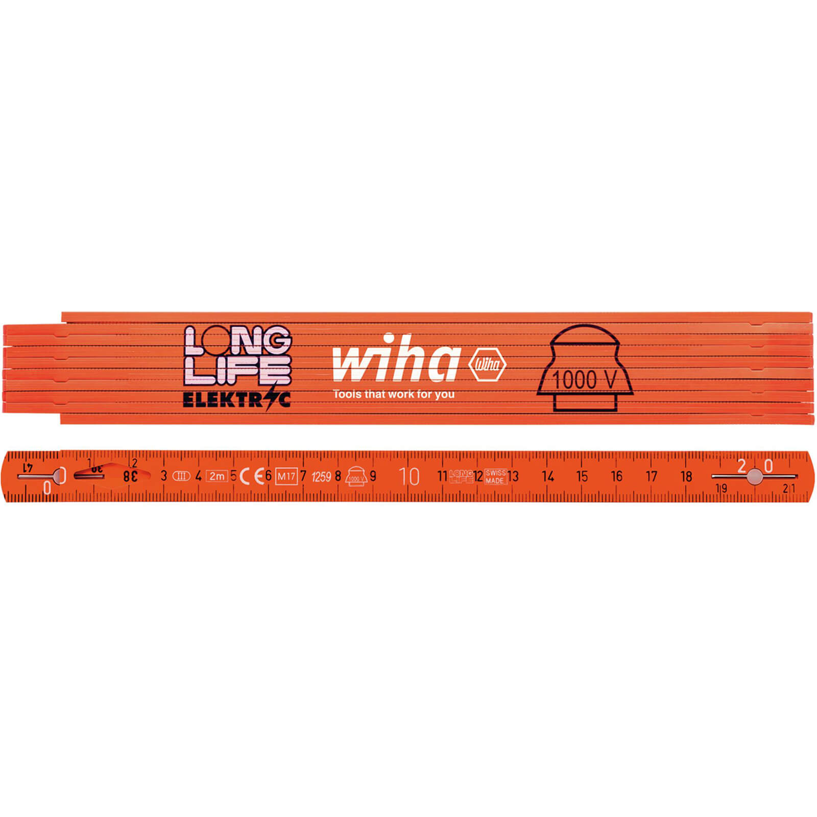 Wiha WHA42068 Longlife® Electrician's Folding Ruler 2m Price Comparisons | Compare The Build