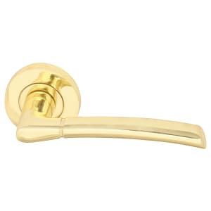 Sofia Polished Gold Round Rose Door Handle - 1 Pair Price Comparisons | Compare The Build