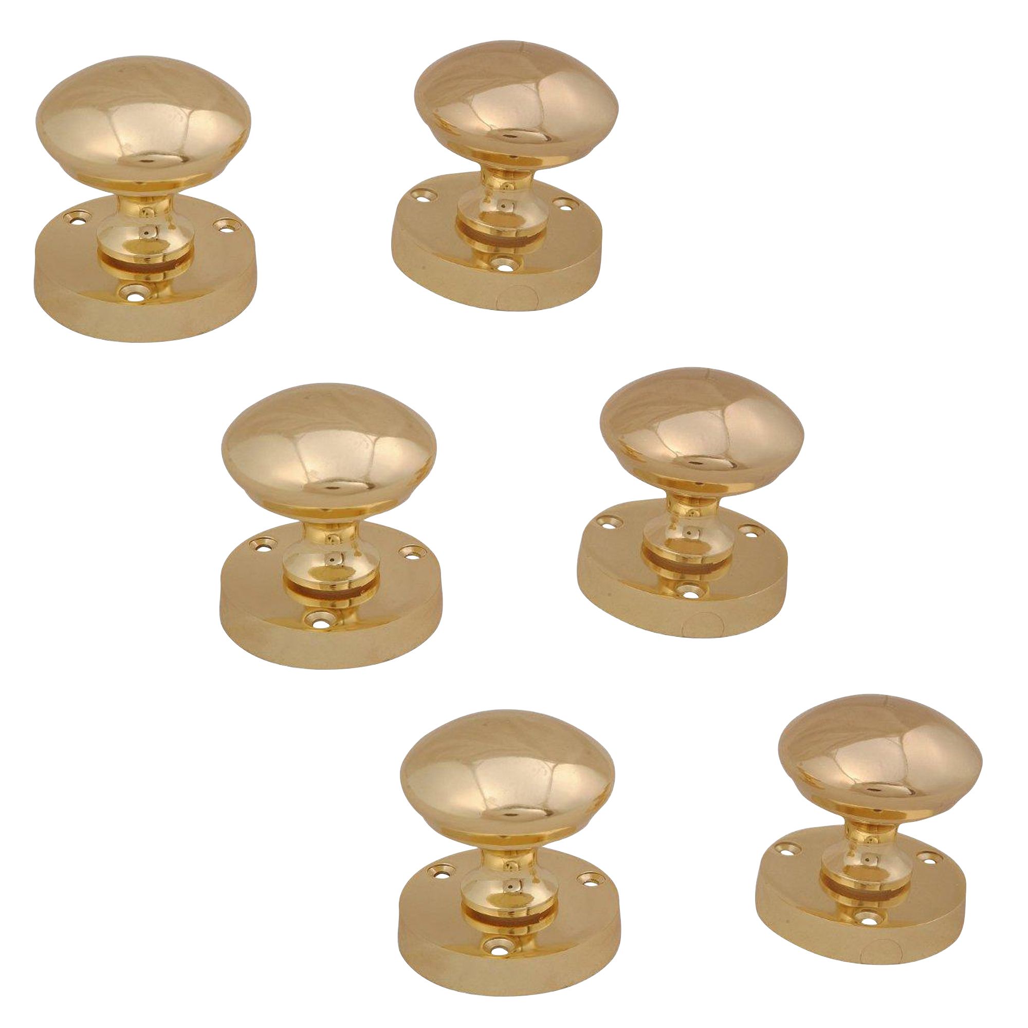 Brass Effect Zamac Round Internal Door Knob (Dia)54mm, Pack Of 3 Price Comparisons | Compare The Build