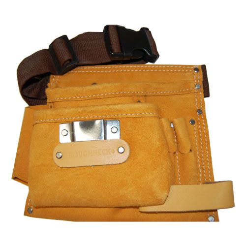 Leather Double Pocket Tool Pouch with Adjustable Belt and Fastener Roofing Superstore GD4050 Price Comparisons | Compare The Build