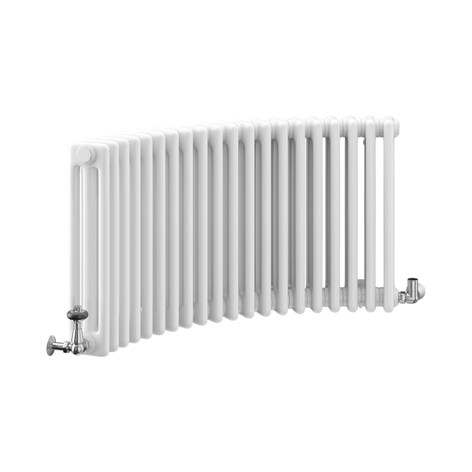 Nordic 3 Column Curved Horizontal Radiator, White, 500mm x 1104mm Price Comparisons | Compare The Build