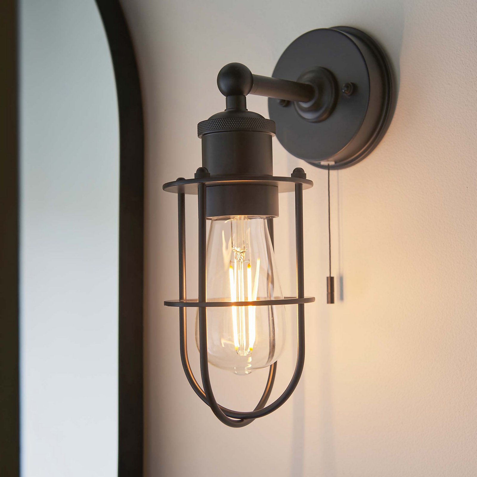 Portmore Bathroom Wall Light - Black Price Comparisons | Compare The Build