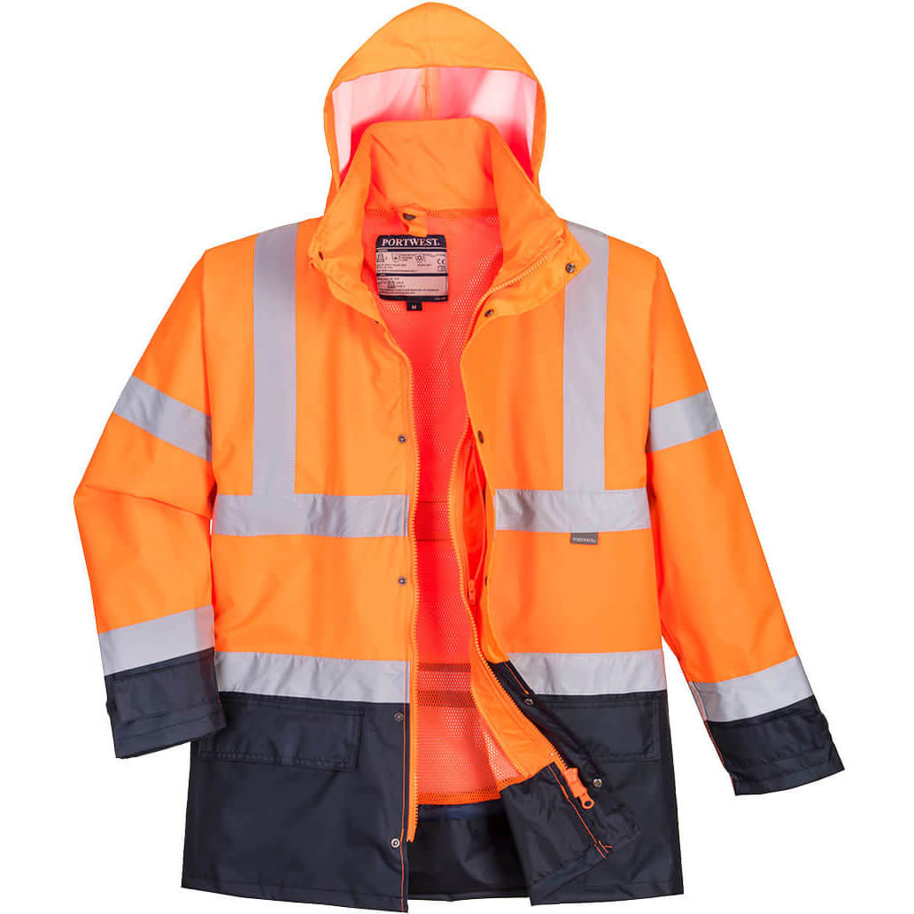 Oxford Weave 300D Class 3 Hi Vis 5-in1 Executive Jacket Orange / Navy 3XL Price Comparisons | Compare The Build