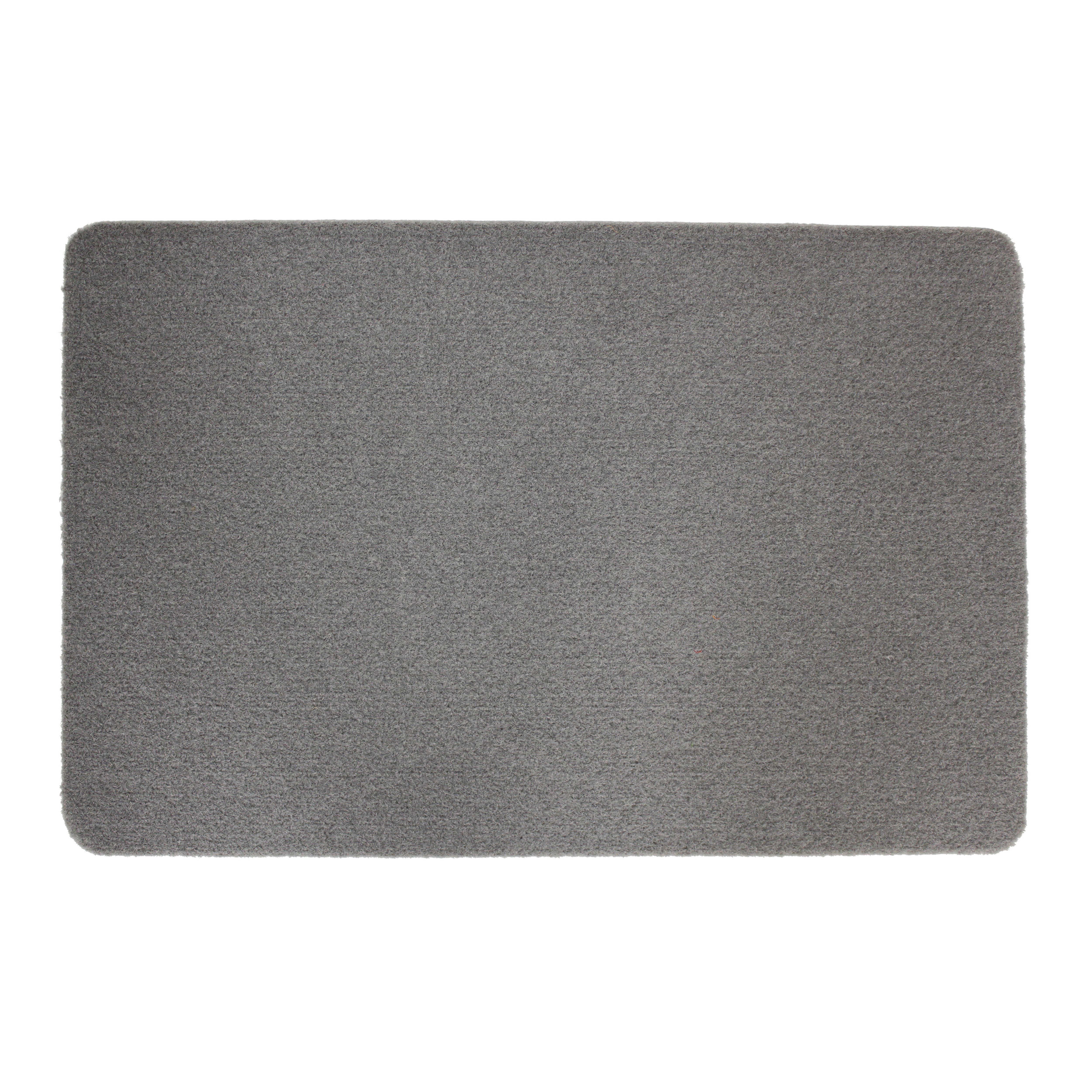 Primeur Doha Grey Plain Heavy Duty Scraper Mat, 75Cm X 45Cm Price Comparisons | Compare The Build