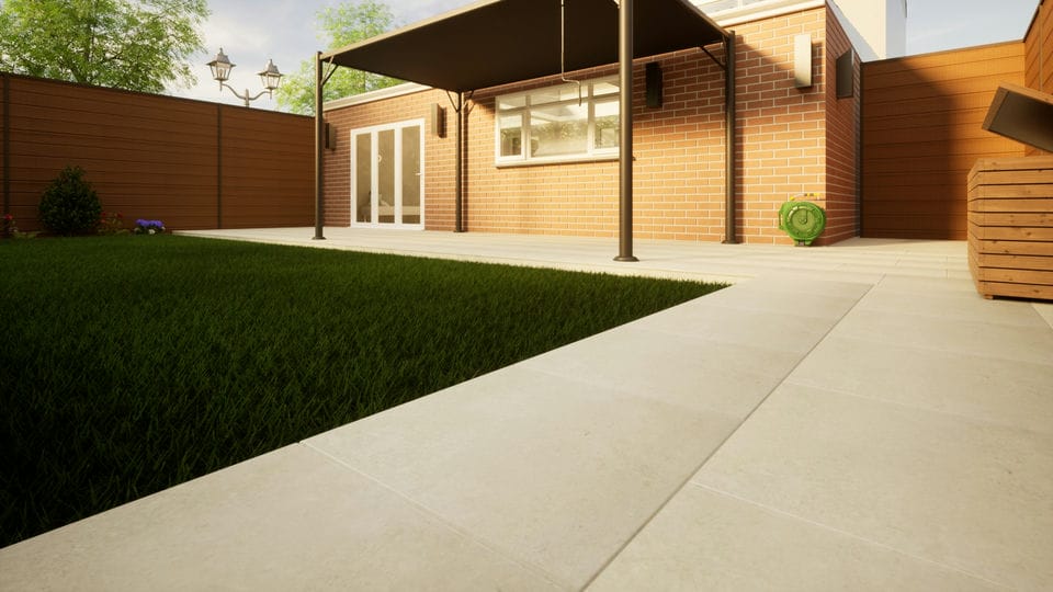 Porcelain Paving - 600mm x 600mm x 20mm Light Grey | Compare The Build