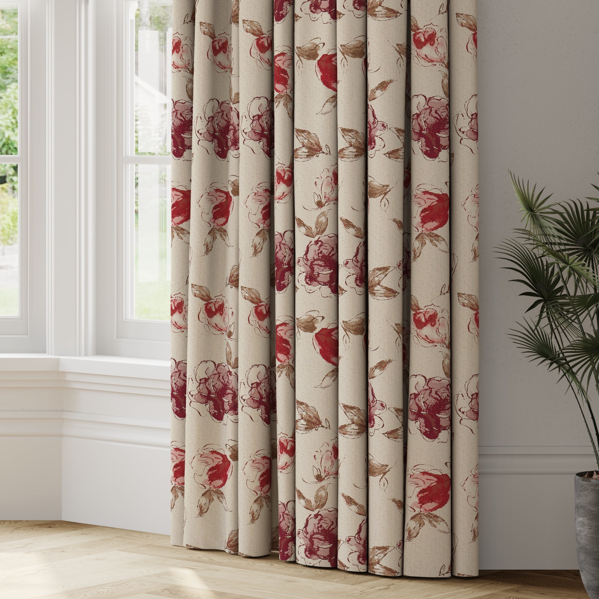 Courtney Made to Measure Curtains Courtney Woven Red Price Comparisons | Compare The Build