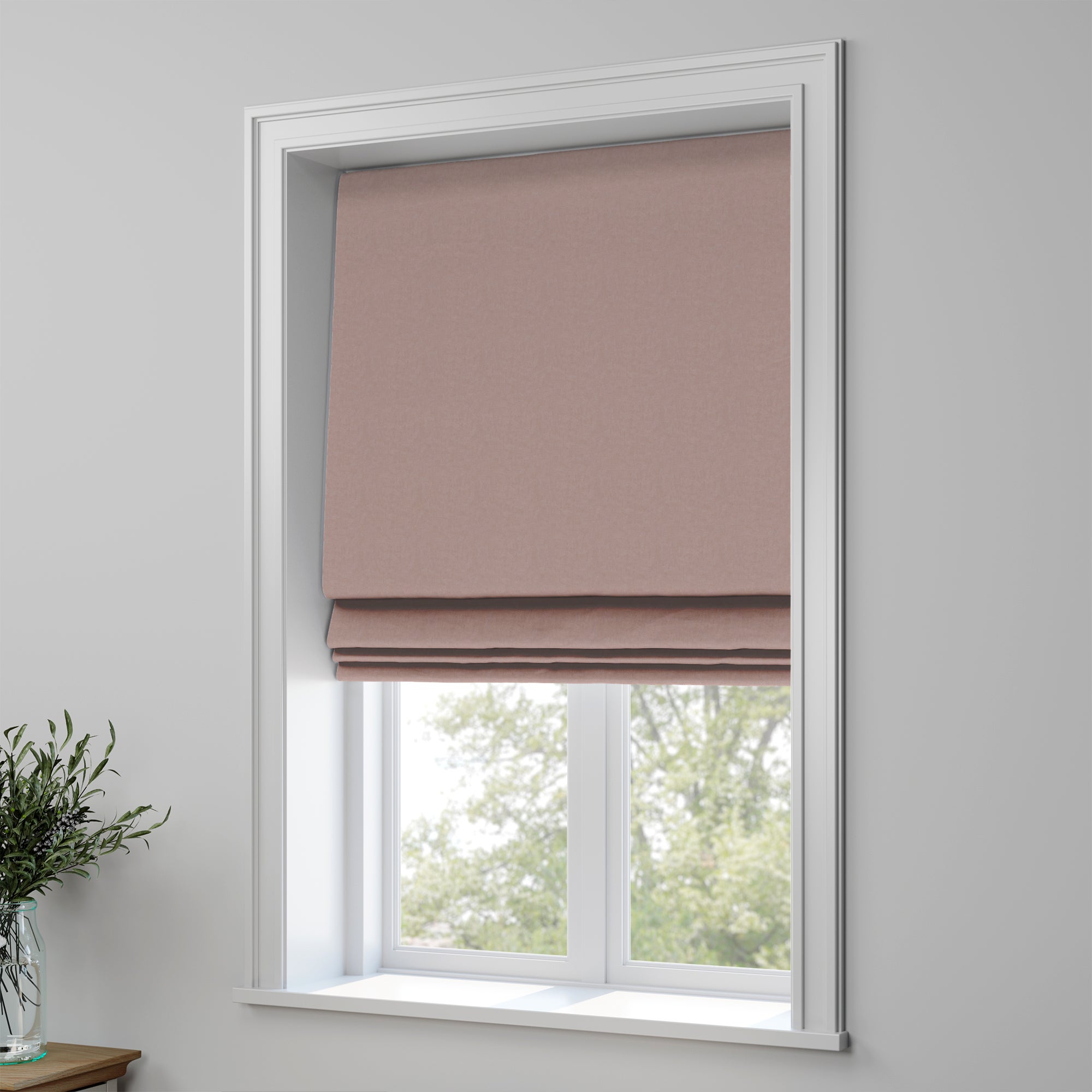 Nevis Made to Measure Roman Blind Nevis Jacquard Blush Price Comparisons | Compare The Build