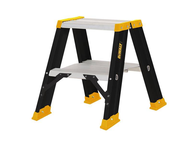 DEWALT Ladders DWLDXLD122E Professional Double Stepladder, 0.50m 2 Rungs Price Comparisons | Compare The Build