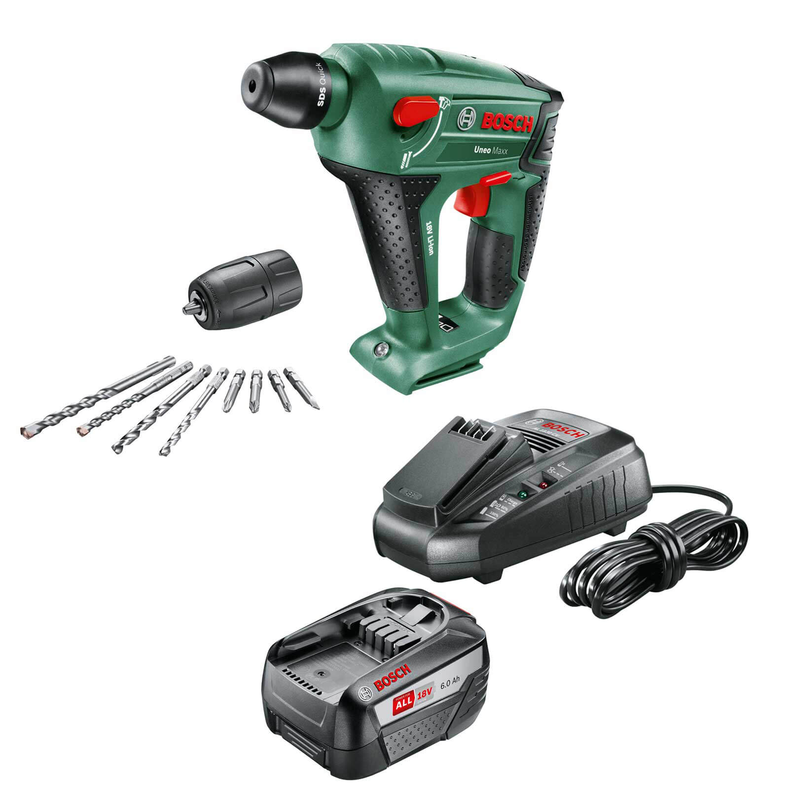 Bosch UNEO MAXX 18 LI 18v Cordless Rotary Hammer Drill 1 x 6ah Li-ion Charger No Case | Compare The Build