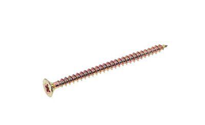 Avf Pz Flat Countersunk Yellow-Passivated Steel Screw (Dia)4mm (L)65mm, Pack Price Comparisons | Compare The Build