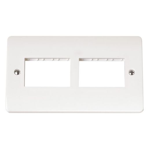 Click Mode 2 Gang Minigrid Unfurnished Plate 2 x 3 Apertures Mode CMA406 Price Comparisons | Compare The Build