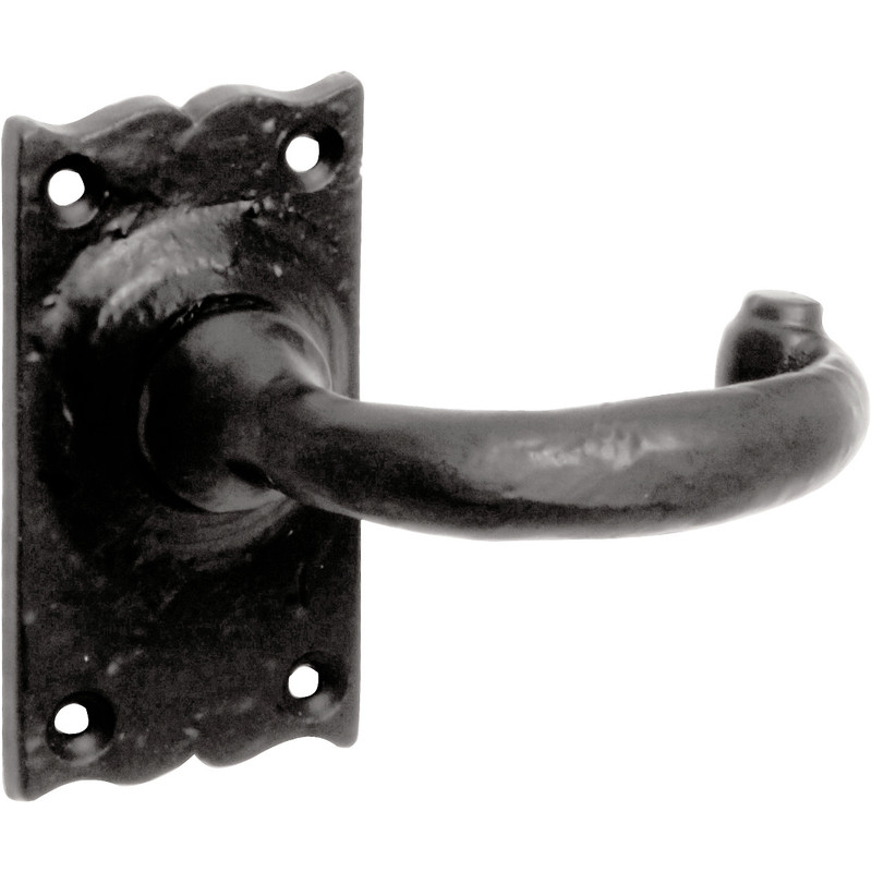 Eclipse Wessex Door Handles Latch Antique (Pair) in Black | Compare The Build