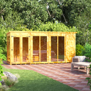 Power Sheds 14 x 4ft Pent Shiplap Dip Treated Summerhouse Price Comparisons | Compare The Build