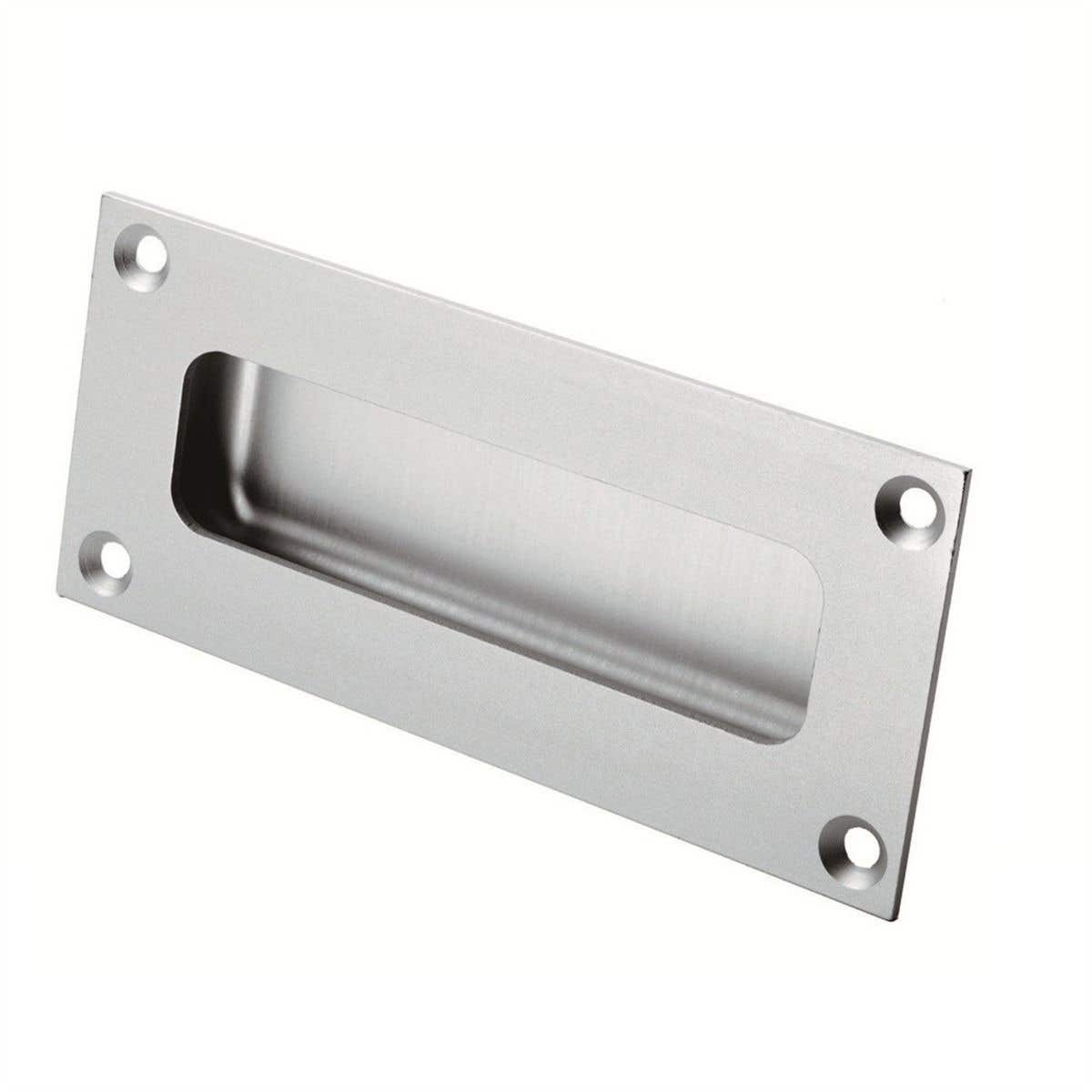 Aluminum Flush Pull Cabinet Handle 90mm Satin Finish Price Comparisons | Compare The Build