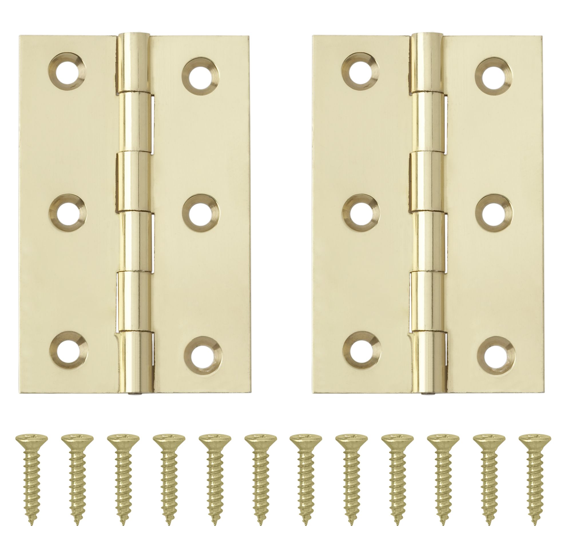 Brass-Plated Metal Butt Door Hinge N162 (L)65mm, Pack Of 2 Price Comparisons | Compare The Build