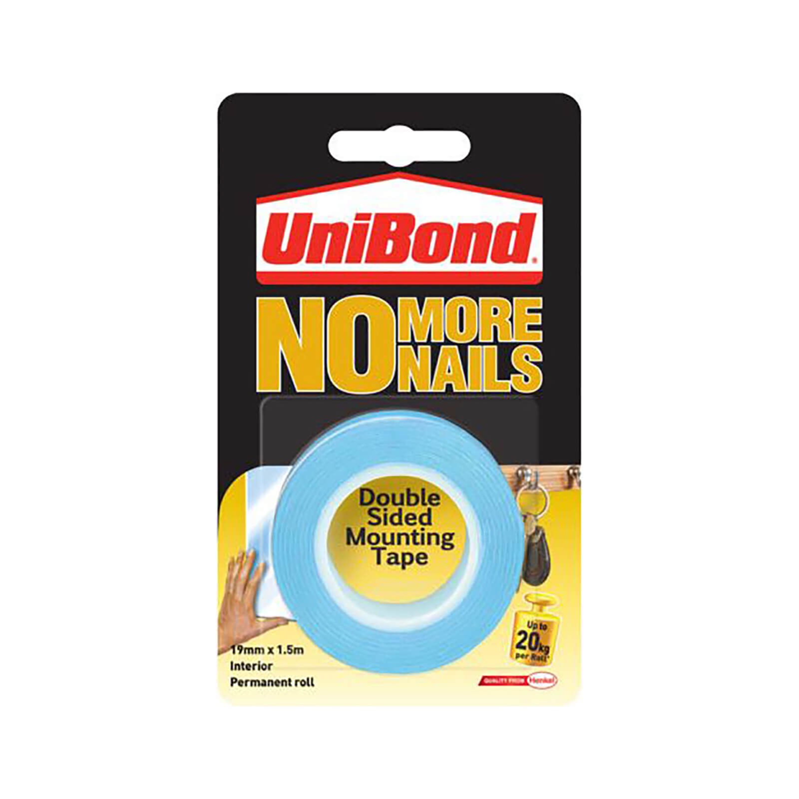 Unibond No More Nails Double Sided Mounting Tape Translucent - 19mm x 1.5m Price Comparisons | Compare The Build