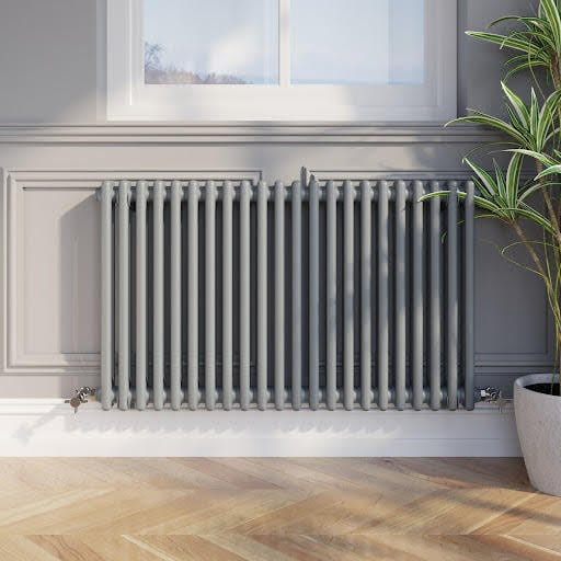 Park Lane Traditional Colosseum Double Bar Column Radiator Anthracite 600 x 1010mm Price Comparisons | Compare The Build