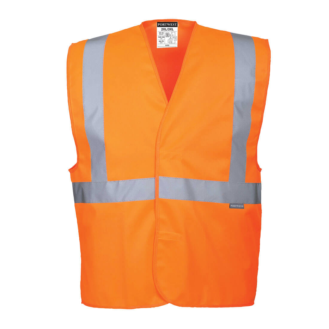 Portwest One Band and Brace Class 2 Hi Vis Vest Orange L / XL | Compare The Build