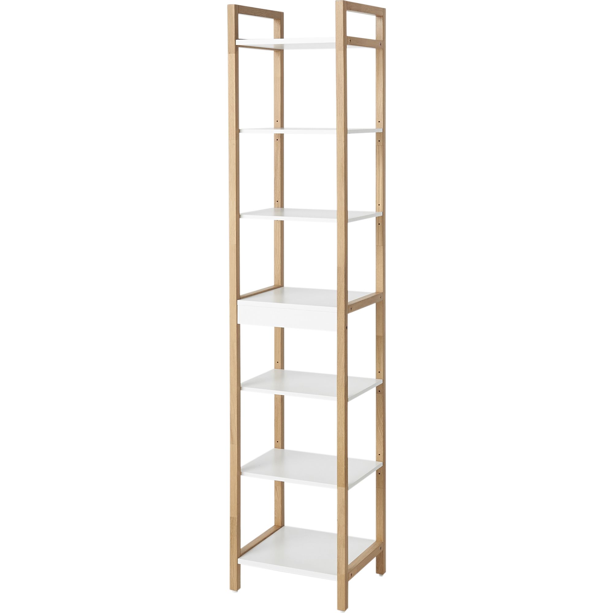 GoodHome Nantua Matt Natural & White Oak Effect Medium-Density Fibreboard (Mdf) Wall-Mounted Shelving, (L)405mm (D)360mm (H) 1900mm Price Comparisons | Compare The Build