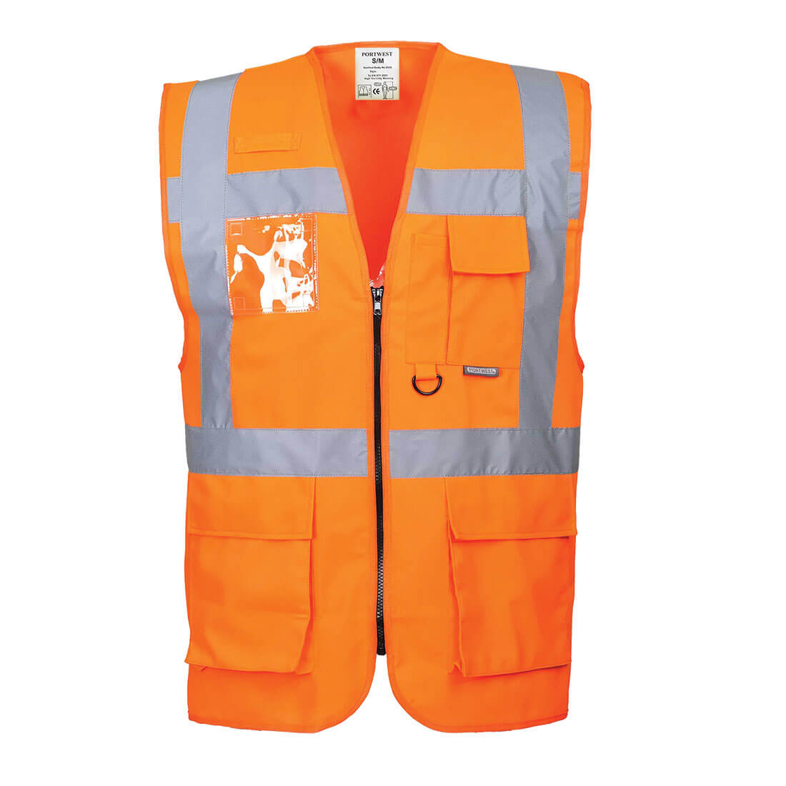 Portwest Berlin Zip Front Class 2 Hi Vis Waistcoat Orange XS | Compare The Build